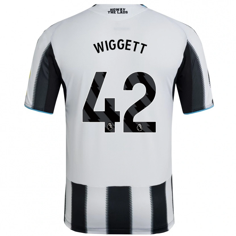 Danxen Męski Charlie Wiggett #42 Czarno-Biały Domowa Koszulka 2025/26 Koszulki Klubowe