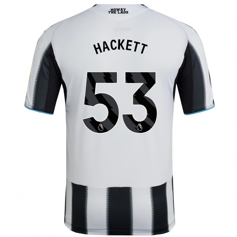 Danxen Męski Jordan Hackett #53 Czarno-Biały Domowa Koszulka 2025/26 Koszulki Klubowe