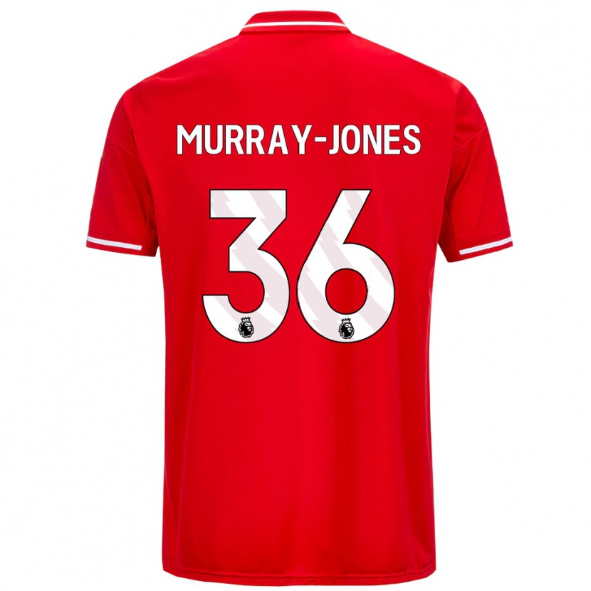 Danxen Męski George Murray-Jones #36 Czerwono-Biały Domowa Koszulka 2025/26 Koszulki Klubowe