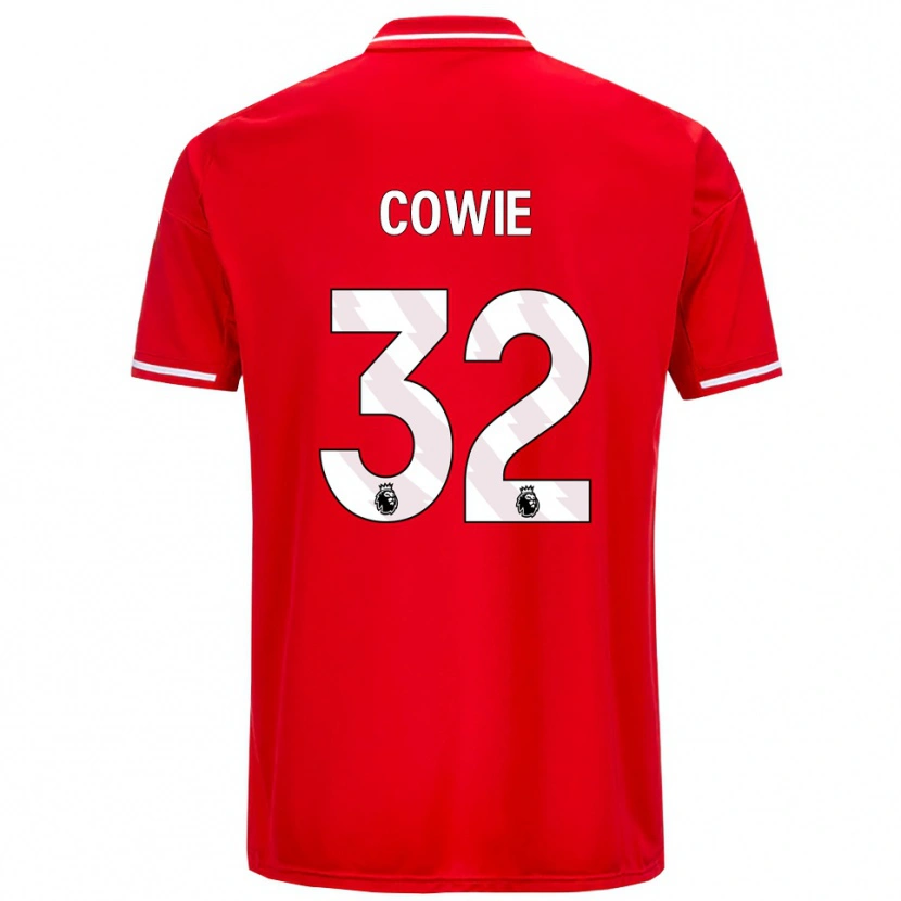 Danxen Męski Abi Cowie #32 Czerwono-Biały Domowa Koszulka 2025/26 Koszulki Klubowe