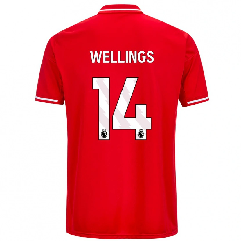 Danxen Męski Charlie Wellings #14 Czerwono-Biały Domowa Koszulka 2025/26 Koszulki Klubowe