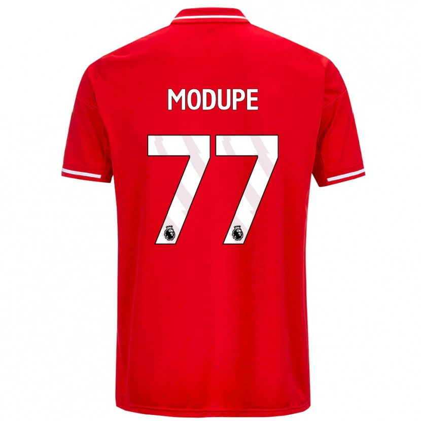Danxen Męski David Modupe #77 Czerwono-Biały Domowa Koszulka 2025/26 Koszulki Klubowe