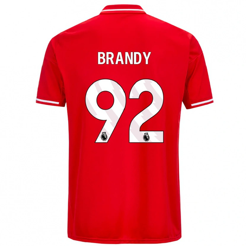 Danxen Męski Taeneal Brandy #92 Czerwono-Biały Domowa Koszulka 2025/26 Koszulki Klubowe