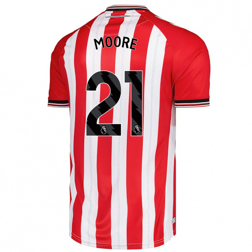 Danxen Męski Simon Moore #21 Czerwono-Biały Domowa Koszulka 2025/26 Koszulki Klubowe