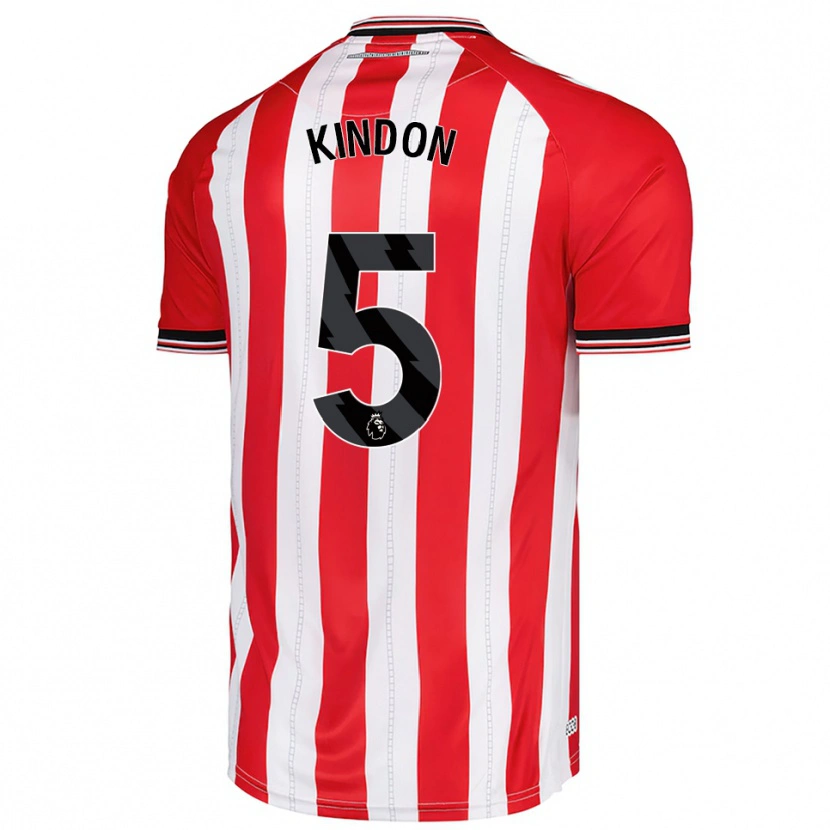 Danxen Męski Ben Kindon #5 Czerwono-Biały Domowa Koszulka 2025/26 Koszulki Klubowe