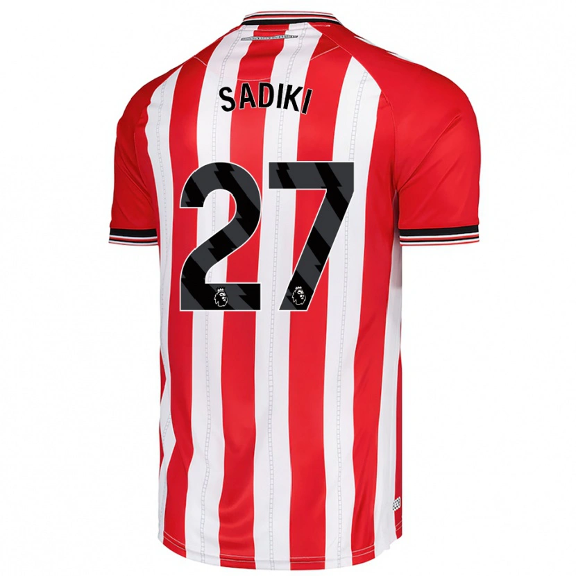 Danxen Męski Noah Sadiki #27 Czerwono-Biały Domowa Koszulka 2025/26 Koszulki Klubowe