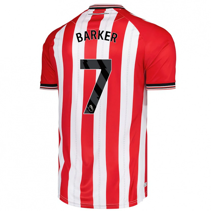 Danxen Męski James Barker #7 Czerwono-Biały Domowa Koszulka 2025/26 Koszulki Klubowe
