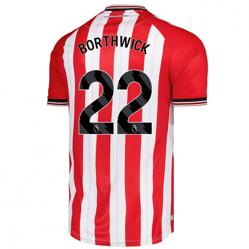 Danxen Męski Megan Borthwick #22 Czerwono-Biały Domowa Koszulka 2025/26 Koszulki Klubowe