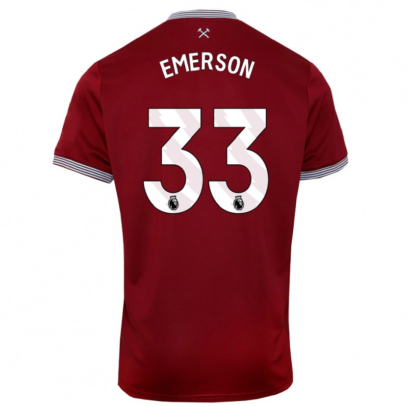 Danxen Męski Emerson #33 Burgundowo-Biały Domowa Koszulka 2025/26 Koszulki Klubowe
