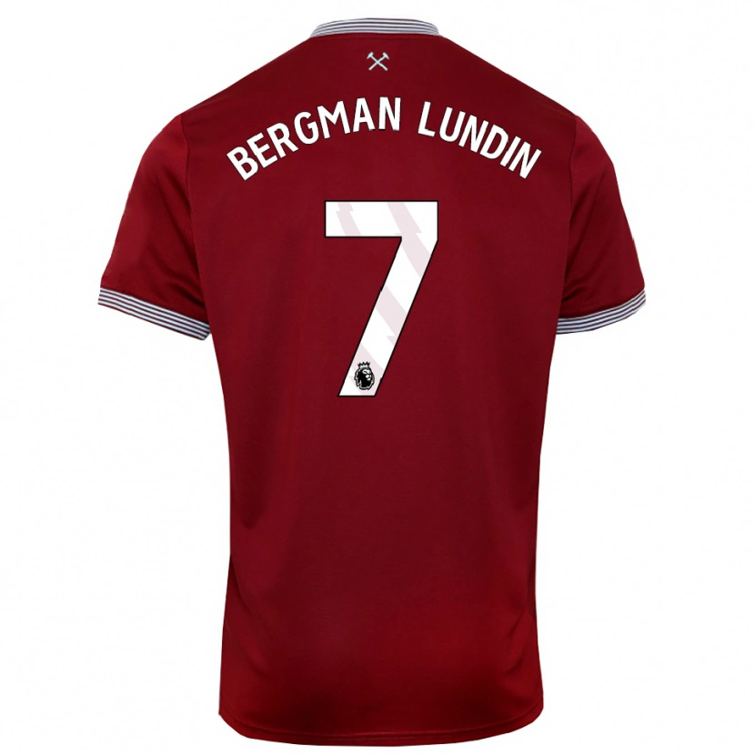 Danxen Męski Marika Bergman-Lundin #7 Burgundowo-Biały Domowa Koszulka 2025/26 Koszulki Klubowe