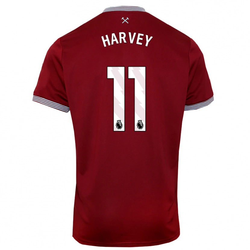 Danxen Męski Ros Harvey #11 Burgundowo-Biały Domowa Koszulka 2025/26 Koszulki Klubowe