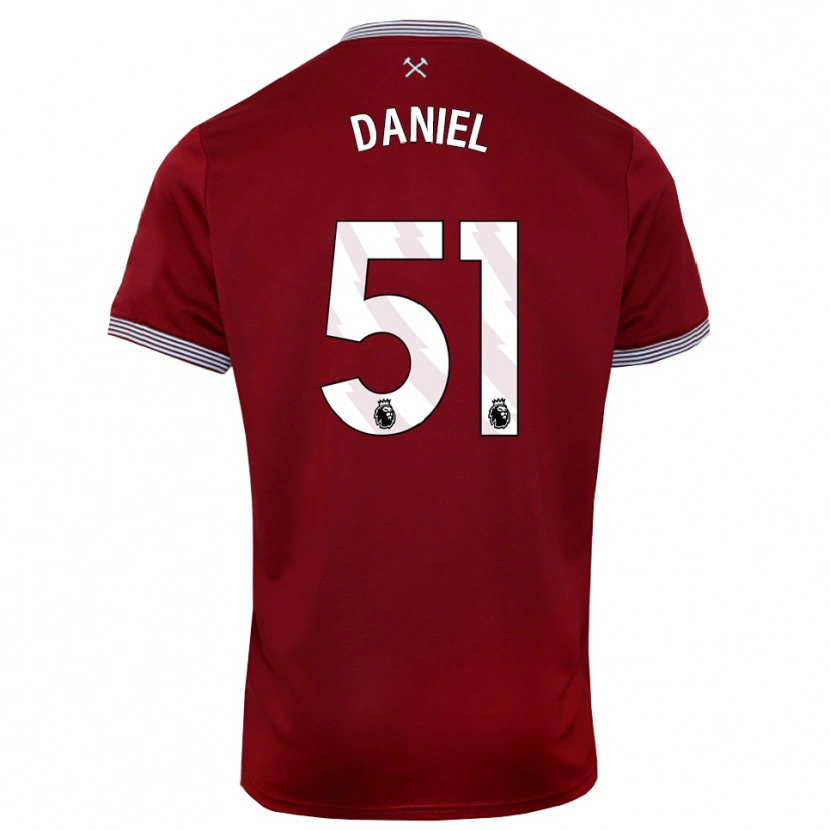 Danxen Męski Daniel Chesters #51 Burgundowo-Biały Domowa Koszulka 2025/26 Koszulki Klubowe