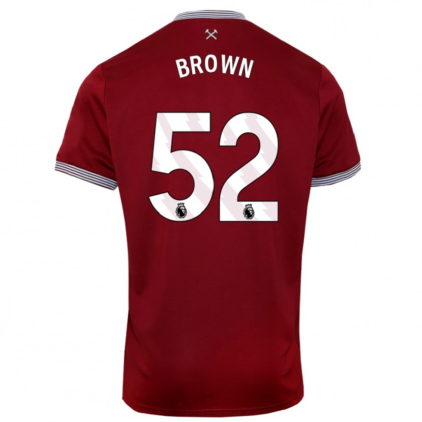 Danxen Męski Luis Brown #52 Burgundowo-Biały Domowa Koszulka 2025/26 Koszulki Klubowe