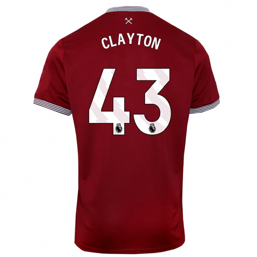 Danxen Męski Regan Clayton #43 Burgundowo-Biały Domowa Koszulka 2025/26 Koszulki Klubowe