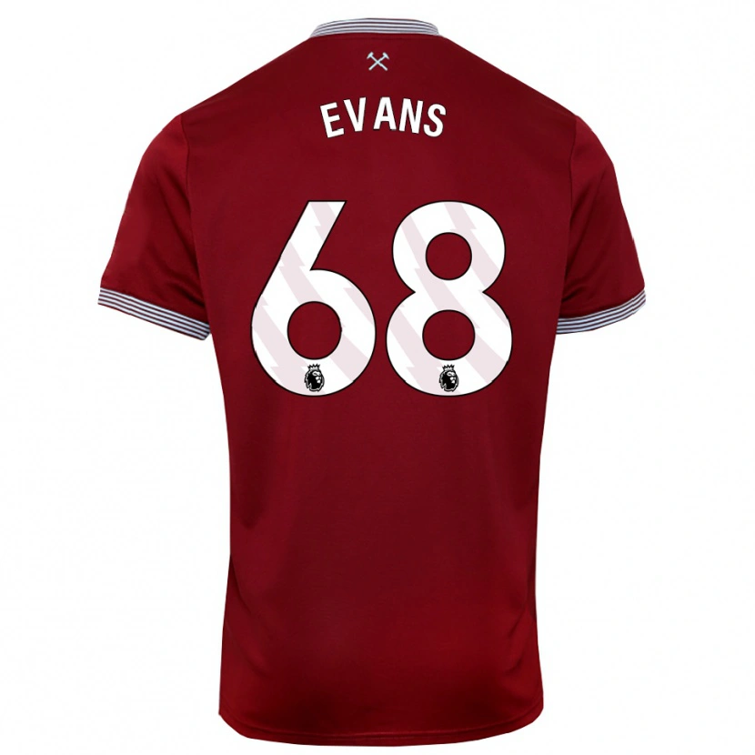 Danxen Męski Isaac Evans #68 Burgundowo-Biały Domowa Koszulka 2025/26 Koszulki Klubowe