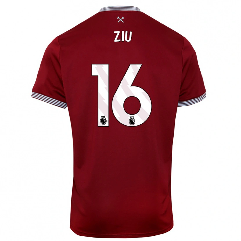 Danxen Męski Jessica Ziu #16 Burgundowo-Biały Domowa Koszulka 2025/26 Koszulki Klubowe