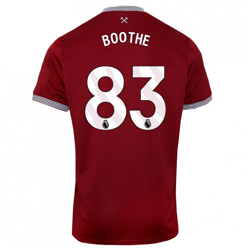 Danxen Męski Sebastian Boothe #83 Burgundowo-Biały Domowa Koszulka 2025/26 Koszulki Klubowe