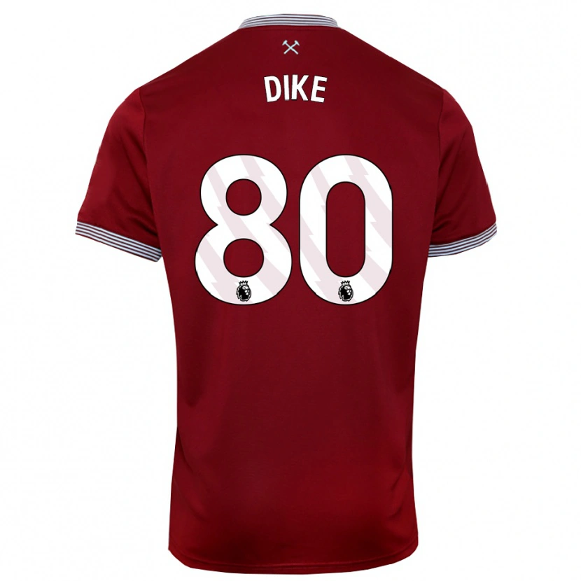 Danxen Męski Andre Dike #80 Burgundowo-Biały Domowa Koszulka 2025/26 Koszulki Klubowe