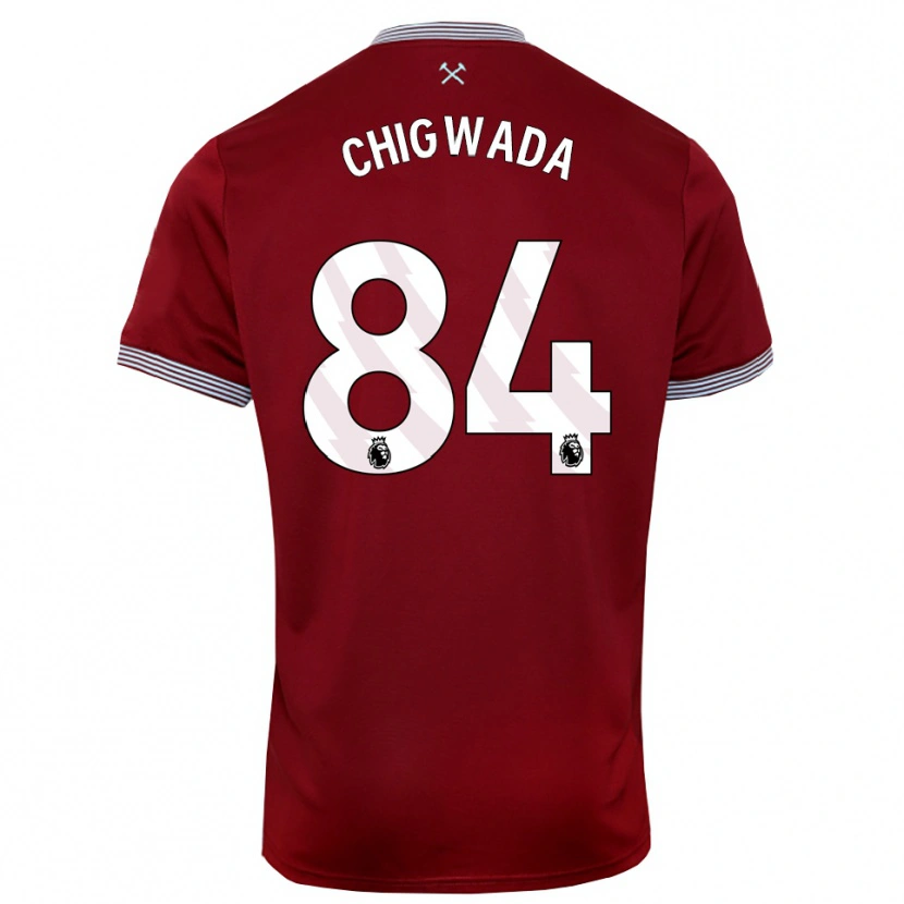 Danxen Męski David Chigwada #84 Burgundowo-Biały Domowa Koszulka 2025/26 Koszulki Klubowe