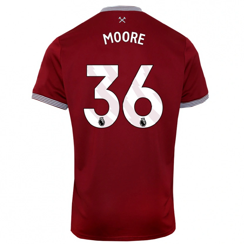Danxen Męski Sean Moore #36 Burgundowo-Biały Domowa Koszulka 2025/26 Koszulki Klubowe