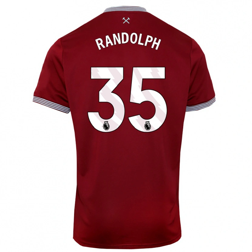 Danxen Męski Darren Randolph #35 Burgundowo-Biały Domowa Koszulka 2025/26 Koszulki Klubowe