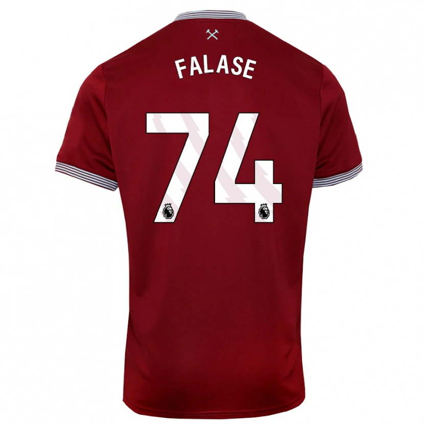 Danxen Męski Asher Falase #74 Burgundowo-Biały Domowa Koszulka 2025/26 Koszulki Klubowe