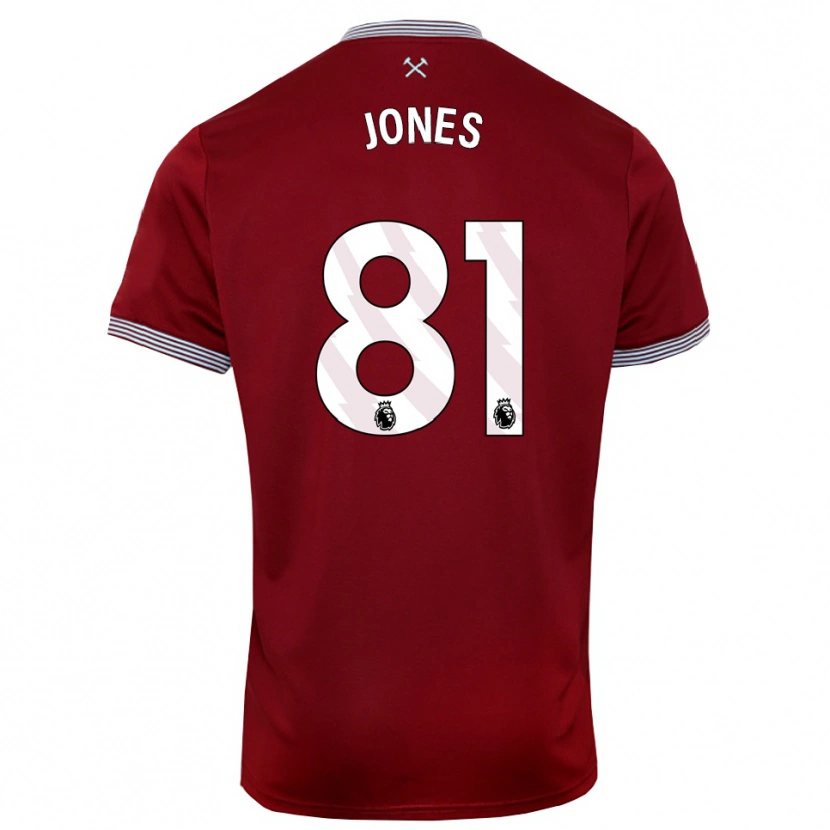 Danxen Męski Liam Jones #81 Burgundowo-Biały Domowa Koszulka 2025/26 Koszulki Klubowe