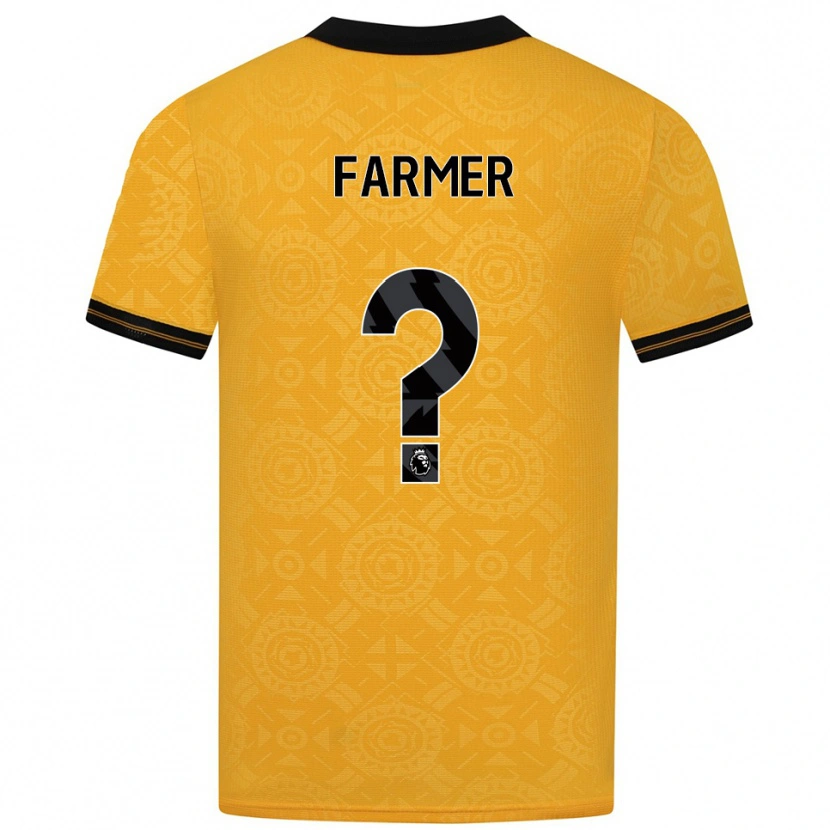 Danxen Męski Owen Farmer #0 Żółto-Czarny Domowa Koszulka 2025/26 Koszulki Klubowe