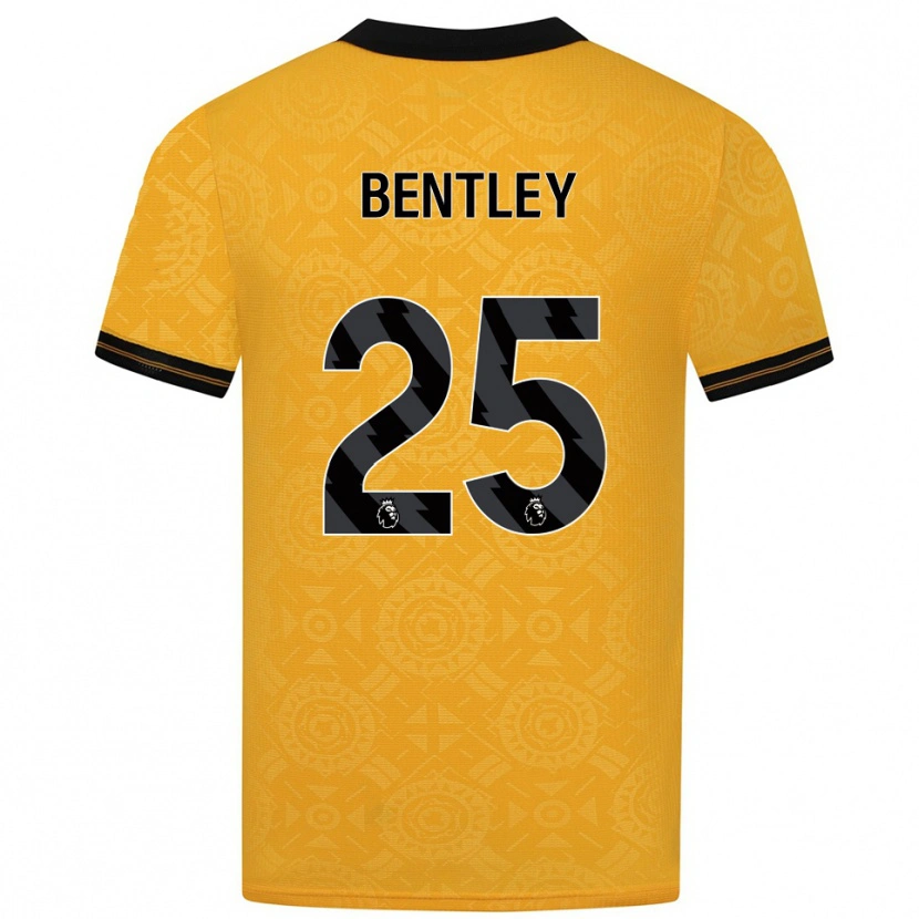 Danxen Męski Daniel Bentley #25 Żółto-Czarny Domowa Koszulka 2025/26 Koszulki Klubowe
