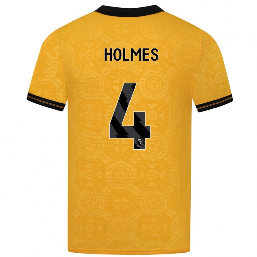 Danxen Męski Summer Holmes #4 Żółto-Czarny Domowa Koszulka 2025/26 Koszulki Klubowe