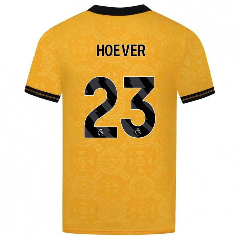 Danxen Męski Ki-Jana Hoever #23 Żółto-Czarny Domowa Koszulka 2025/26 Koszulki Klubowe
