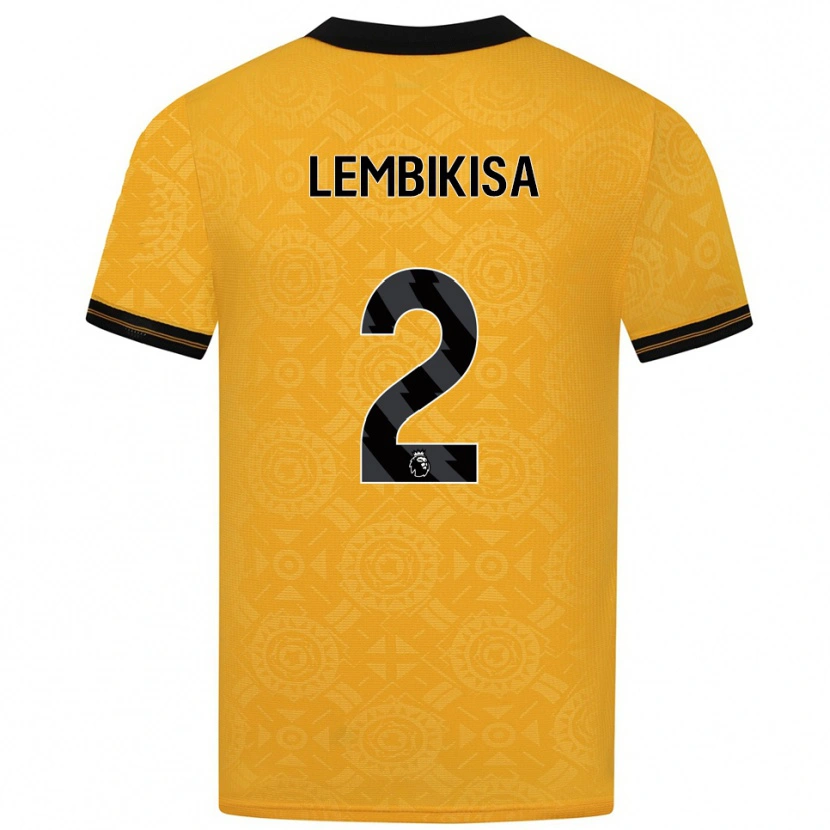 Danxen Męski Dexter Lembikisa #2 Żółto-Czarny Domowa Koszulka 2025/26 Koszulki Klubowe