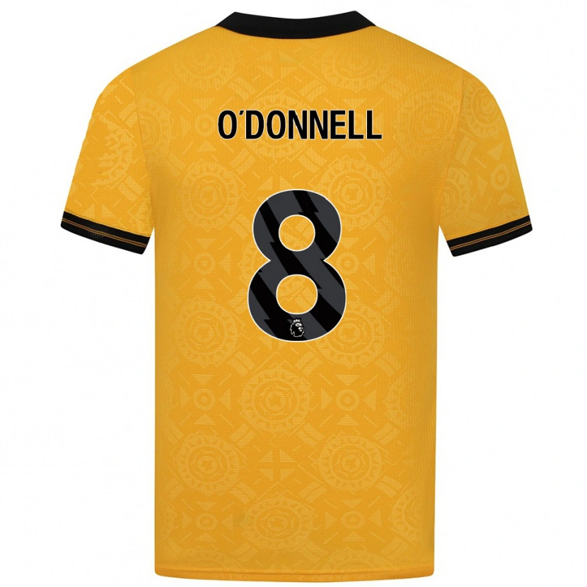 Danxen Męski Luke O'donnell #8 Żółto-Czarny Domowa Koszulka 2025/26 Koszulki Klubowe