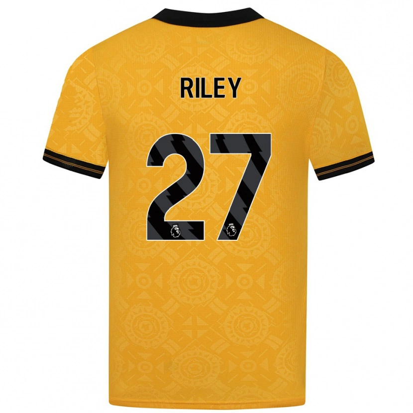 Danxen Męski Lauren Riley #27 Żółto-Czarny Domowa Koszulka 2025/26 Koszulki Klubowe
