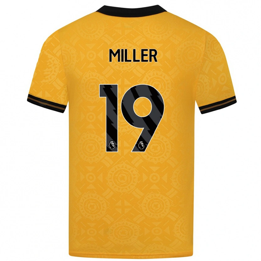 Danxen Męski Ali Miller #19 Żółto-Czarny Domowa Koszulka 2025/26 Koszulki Klubowe