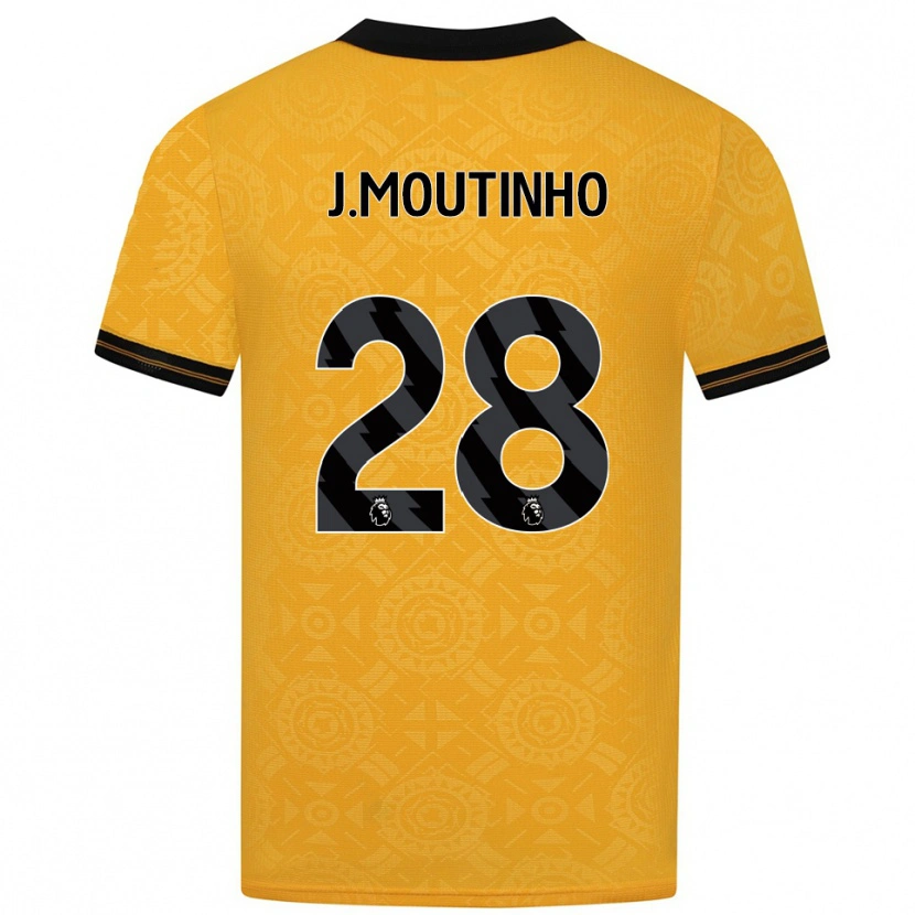 Danxen Męski Joao Moutinho #28 Żółto-Czarny Domowa Koszulka 2025/26 Koszulki Klubowe