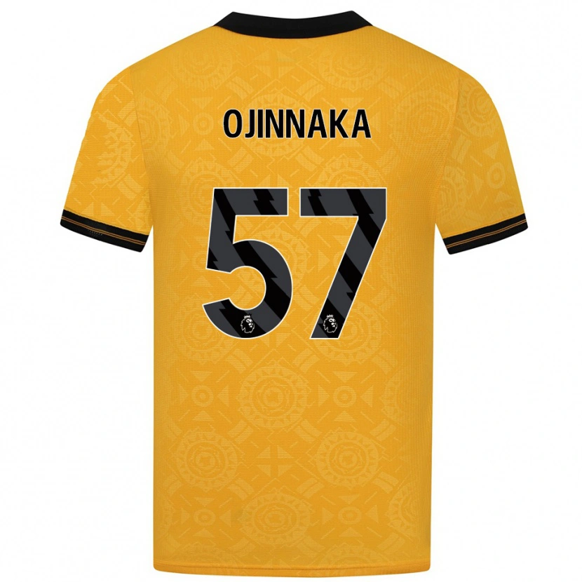 Danxen Męski Temple Ojinnaka #57 Żółto-Czarny Domowa Koszulka 2025/26 Koszulki Klubowe