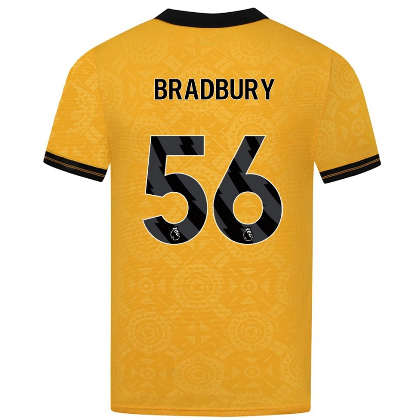Danxen Męski Makenzie Bradbury #56 Żółto-Czarny Domowa Koszulka 2025/26 Koszulki Klubowe