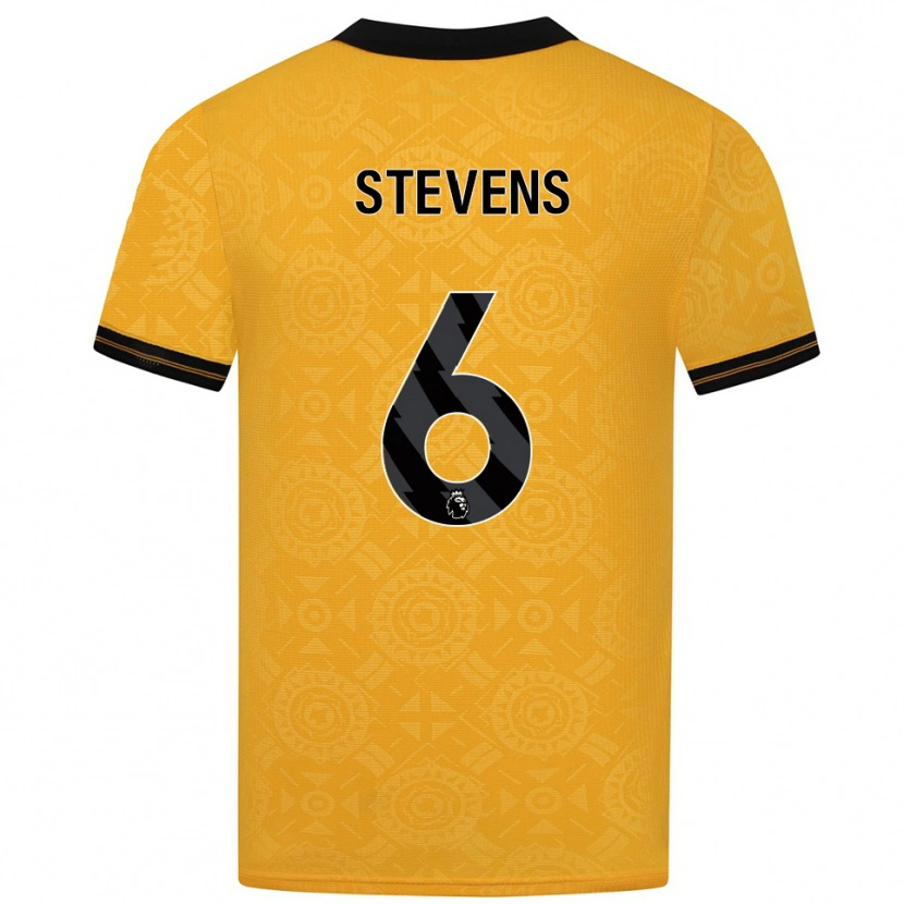 Danxen Męski Mason Stevens #6 Żółto-Czarny Domowa Koszulka 2025/26 Koszulki Klubowe