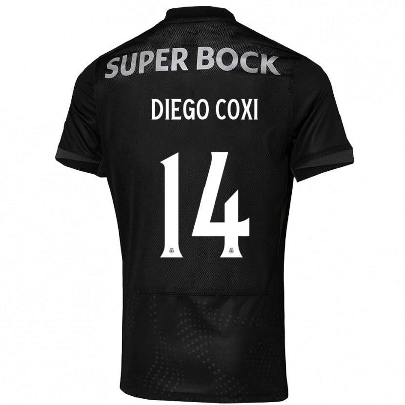 Danxen Męski Diego Coxi #14 Czarno-Biały Wyjazdowa Koszulka 2025/26 Koszulki Klubowe