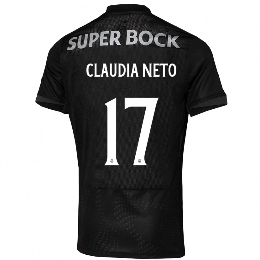 Danxen Męski Cláudia Teresa Pires Neto #17 Czarno-Biały Wyjazdowa Koszulka 2025/26 Koszulki Klubowe