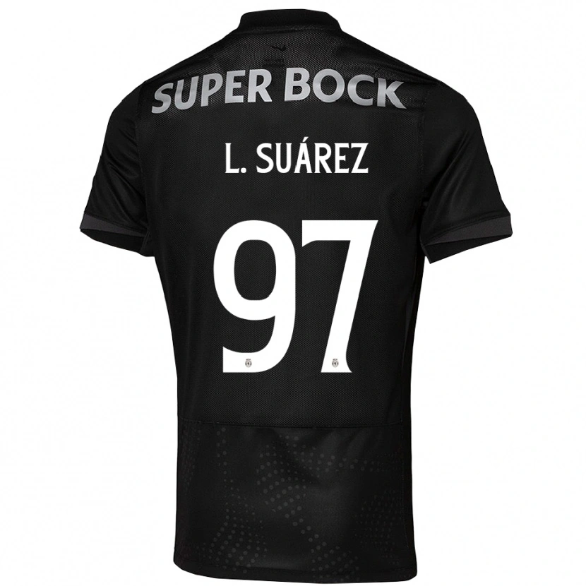 Danxen Męski Luis Suárez #97 Czarno-Biały Wyjazdowa Koszulka 2025/26 Koszulki Klubowe