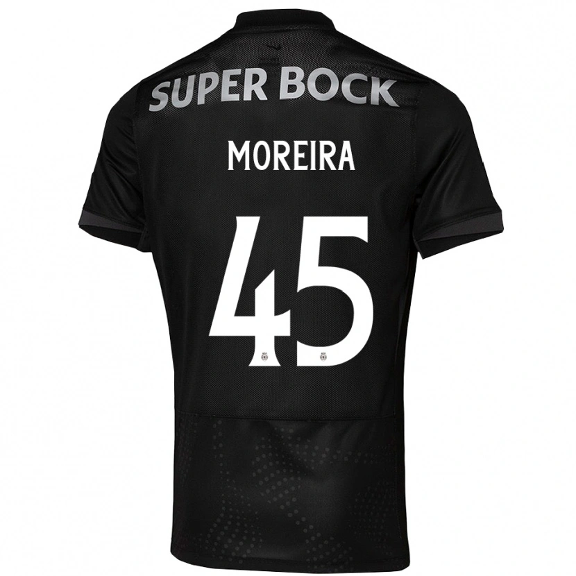 Danxen Męski David Moreira #45 Czarno-Biały Wyjazdowa Koszulka 2025/26 Koszulki Klubowe