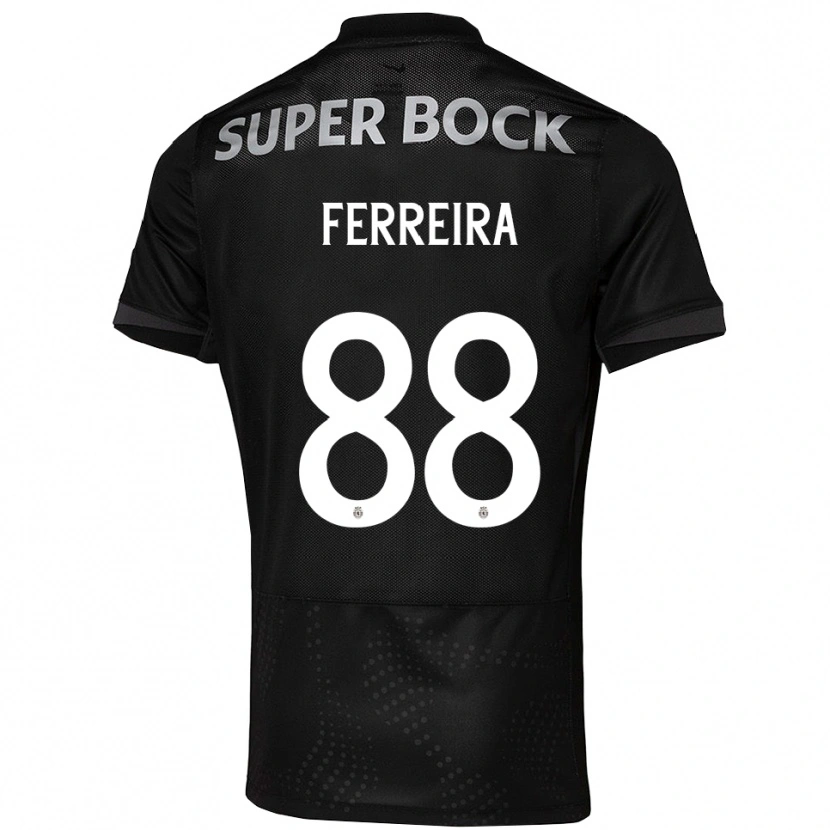 Danxen Męski Tiago Ferreira #88 Czarno-Biały Wyjazdowa Koszulka 2025/26 Koszulki Klubowe