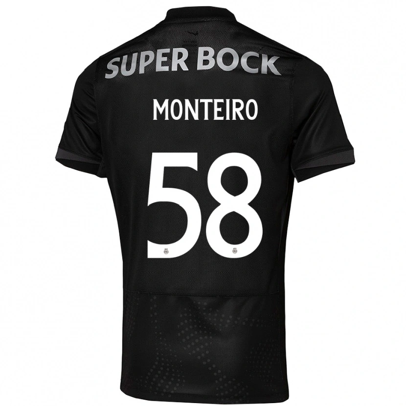 Danxen Męski David Monteiro #58 Czarno-Biały Wyjazdowa Koszulka 2025/26 Koszulki Klubowe