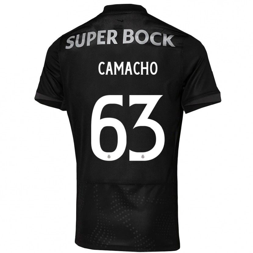 Danxen Męski Rafael Camacho #63 Czarno-Biały Wyjazdowa Koszulka 2025/26 Koszulki Klubowe