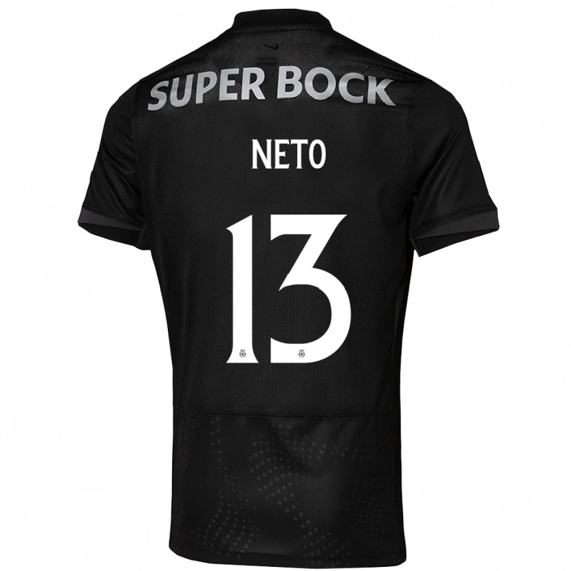 Danxen Męski Luis Neto #13 Czarno-Biały Wyjazdowa Koszulka 2025/26 Koszulki Klubowe