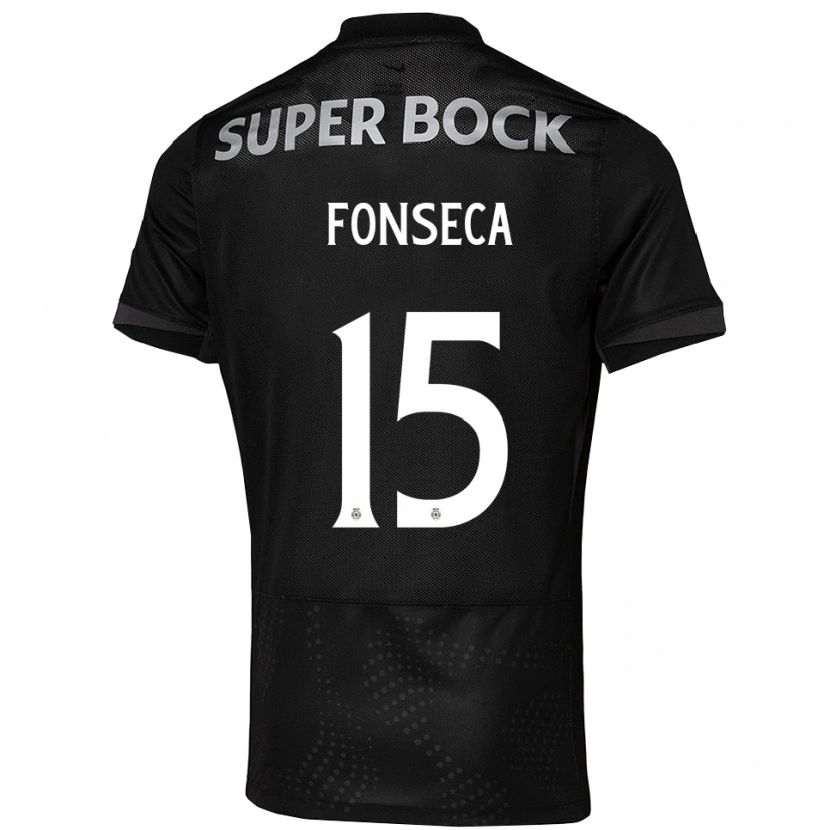 Danxen Męski Beatriz Fonseca #15 Czarno-Biały Wyjazdowa Koszulka 2025/26 Koszulki Klubowe
