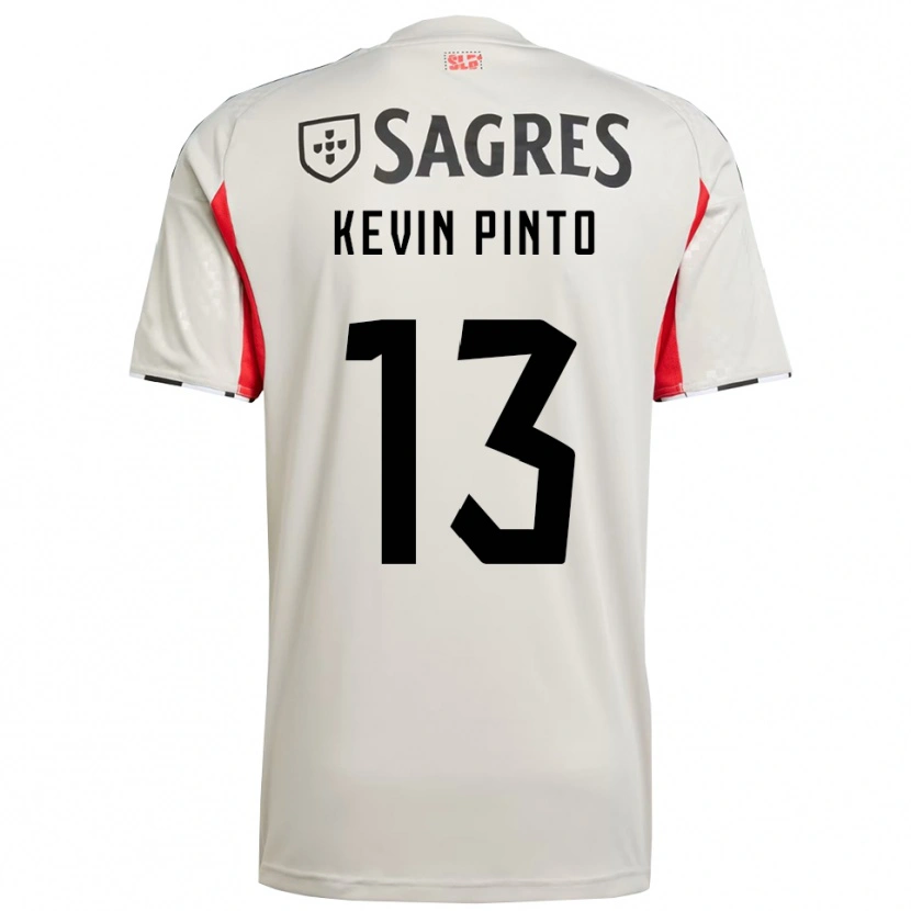 Danxen Męski Kevin Pinto #13 Złamana Biel Czerwony Wyjazdowa Koszulka 2025/26 Koszulki Klubowe