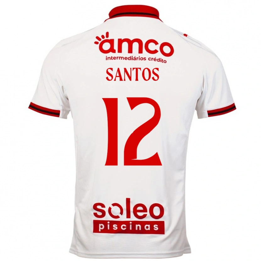 Danxen Męski Matheus Santos #12 Biało-Czerwony Wyjazdowa Koszulka 2025/26 Koszulki Klubowe